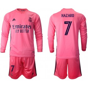 Divisa di Calcio Real Madrid Eden Hazard 7 Bambino Trasferta 2020-2021 Manica Lunga